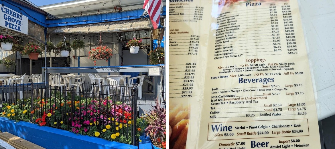 Cherry Grove Pizza Menu